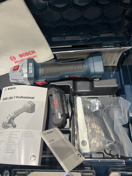 Flex Bosch Gws 18V-7 Brushless-Nou in cutie L-boxx