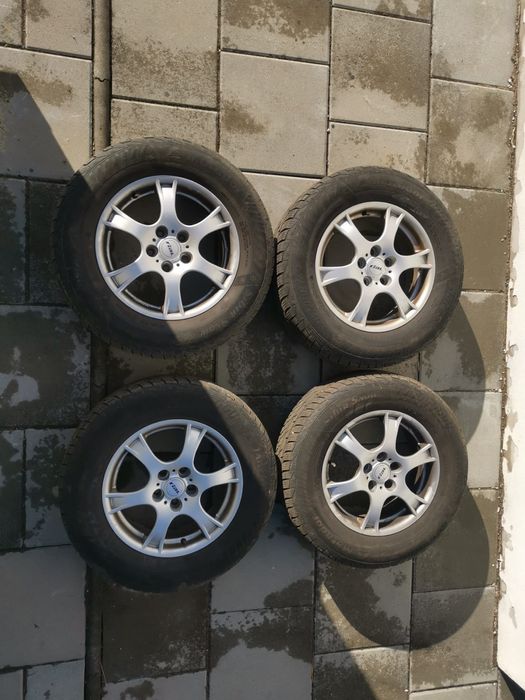 Vând jante aliaj cu anvelope de iarnă, 6.5Jx16 H2 ET 38.
