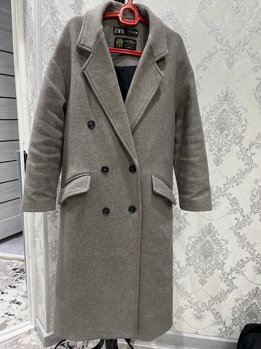 Пальто серое зара