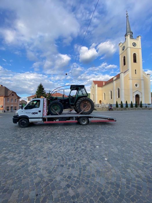 Tractari Auto Ieftine si rapide în Sibiu / Asistenta Rutiera A1 /Platforma utilaje , ATV uri , Panouri