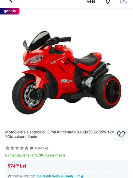 Motocicleta electrica copii