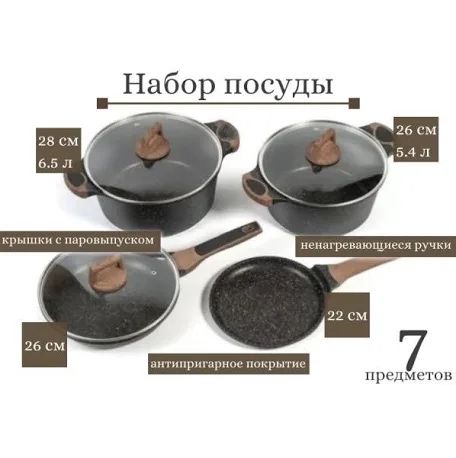 Набор кастрюлей,Кухонная посуда