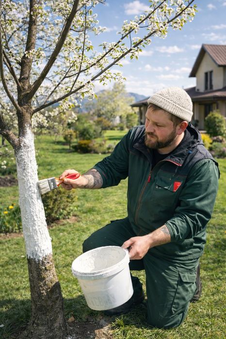 обрезка плодовых деревьев и обработка сада