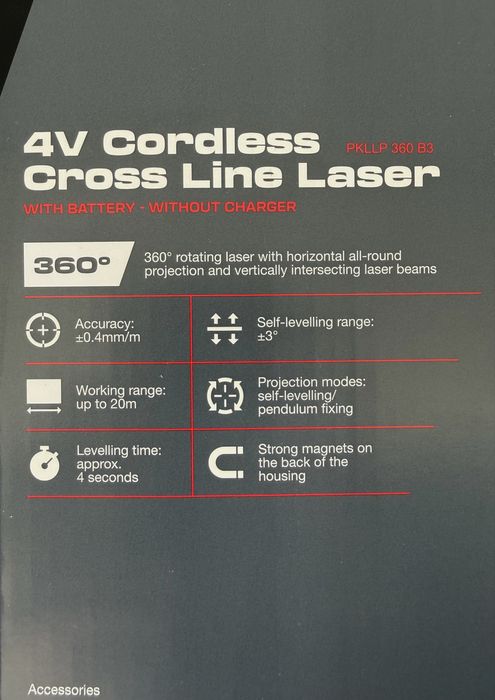 Лазерен нивелир parkside performance 360