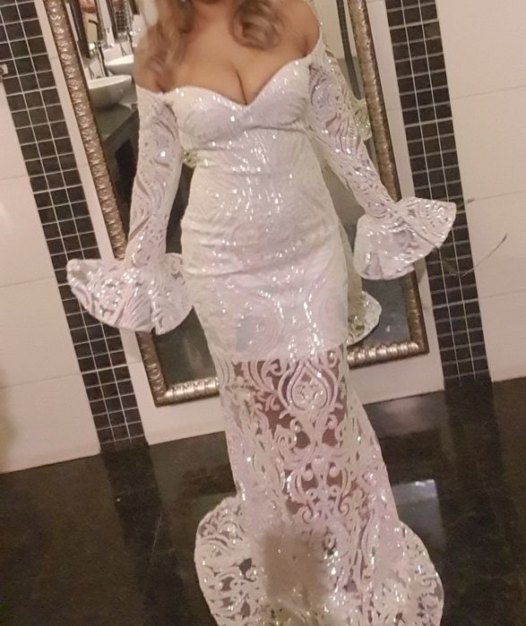 Rochie alba facuta pe comanda