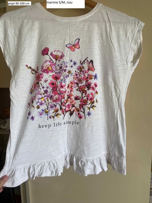 Tricou maieu bluza de vara femei marime S sau M muselina bumbac C&A