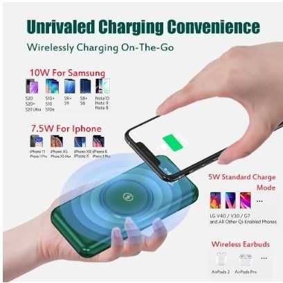 20000mAh безжичен преносим Power Bank цифров дисплей