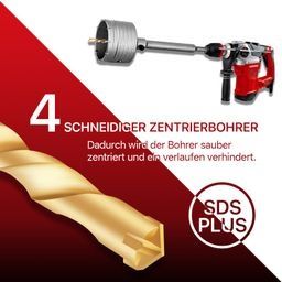 Carotă 82mm SDS Plus cu burghiu pilot – pentru beton, cărămidă,zidărie