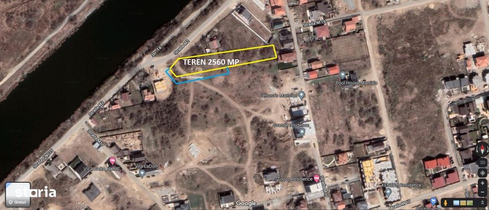 Teren de vanzare Mamaia Nord strada M2 , suprafata 2560 mp ,