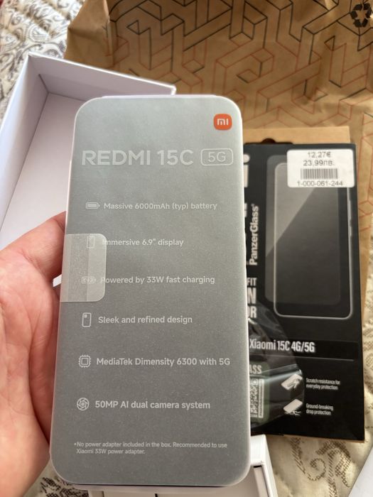 Redmi 15C+ кейс+ протектор+ 3 г гаранция