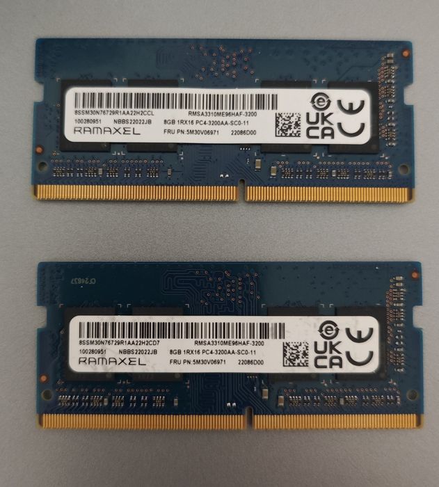 Kit / Memorie RAM Laptop Ramaxel 16GB (2 x 8GB) DDR4 3200MHz SODIMM (Piesa Originala Lenovo)