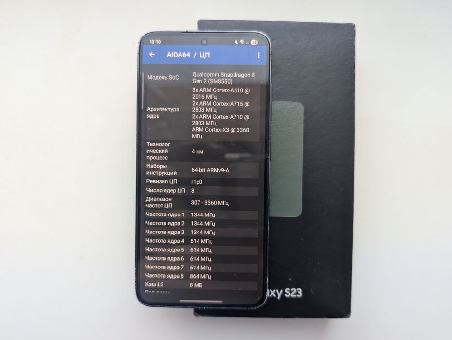 Samsung S23, версия snapdragon 8 gen 2