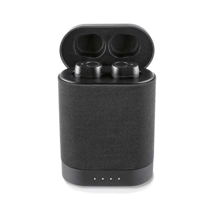 Căști in-ear 2 în 1 CU BOXĂ DIFUZOARE wireless, noi realizate Germania