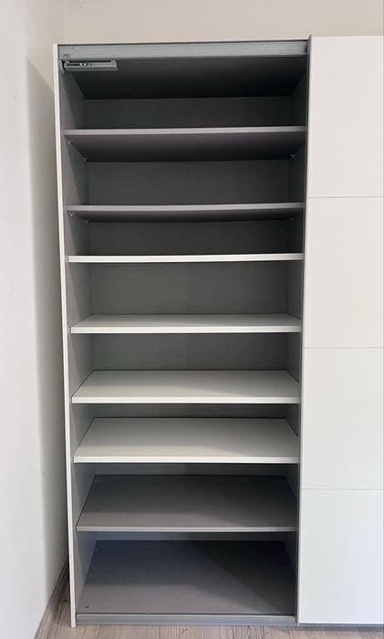 Dressing/Dulap 270/207/63 cm 3 usi culisante alb mat/oglinda