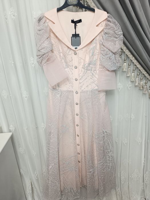 Нежно розовое платье турецкий