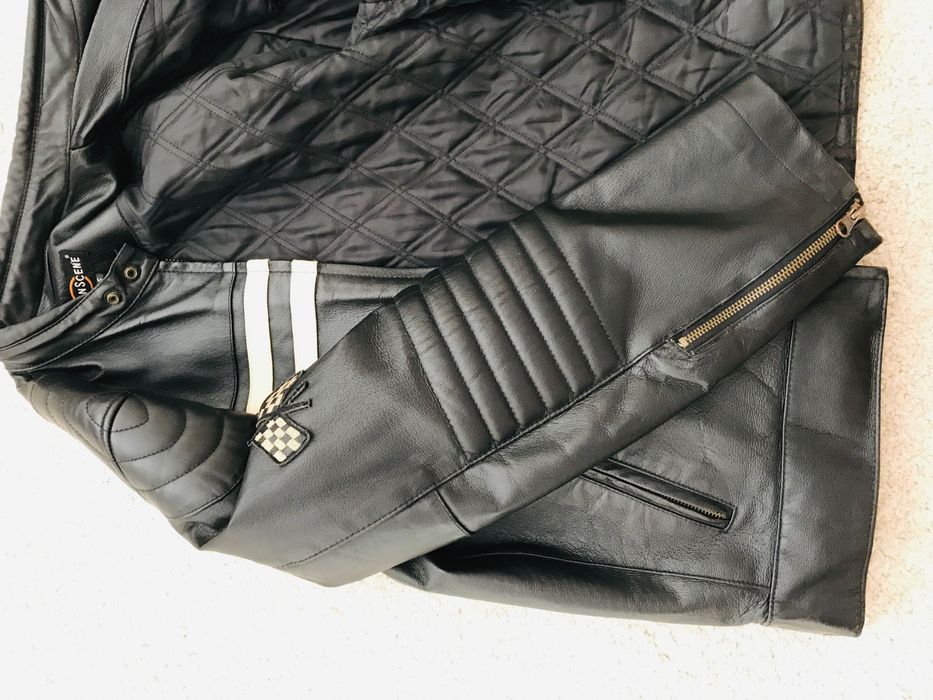 Черно стилно кожено яке