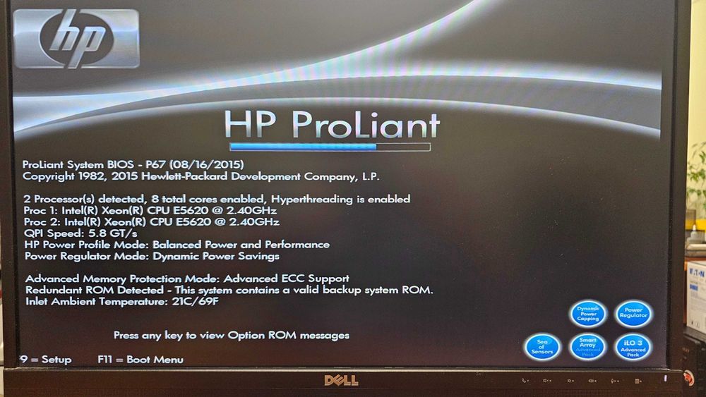 2U сървър HP ProLiant DL360 G7 – 2x E5620, 16GB RAM, 4x 1GbE, Smart Array P410i, 2x 460W, 3x146GB SAS + 5x300GB SAS