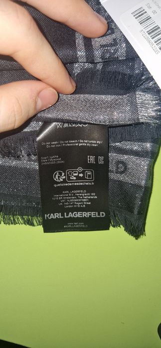 Eșarfă Karl Lagerfeld K/Ikonik 2.0 – nouă, mătase