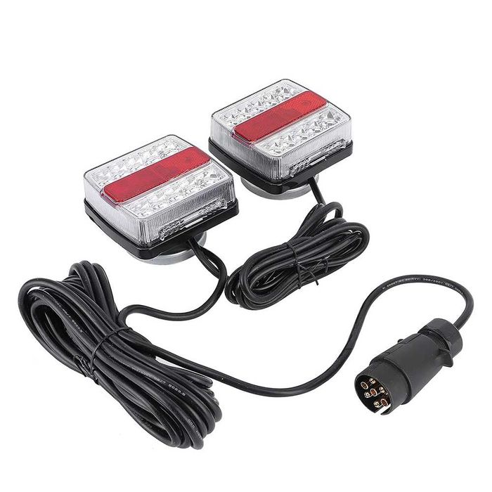 LED стопове за ремаркета и колесари, 12 V, пет функции, с магнит