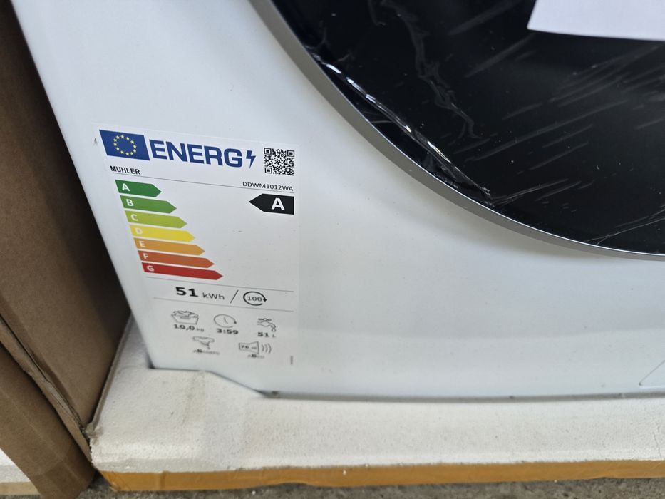 Нова инверторна  DirectDrive пералня Muhler DDWM1012WA, 10kg,