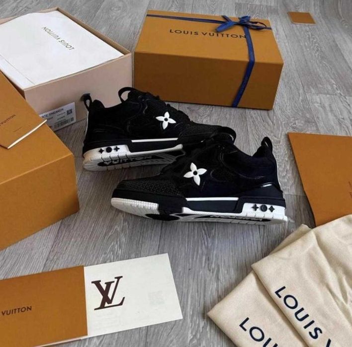#SUMMER SALE# LV Trainers SKATE Negru Alb - Verificare Colet -