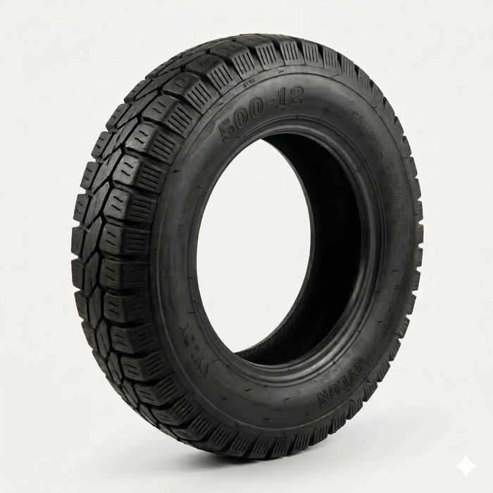 Anvelopa/Cauciuc Triciclu Electric 5.00-12, 8 PR, Suporta 335 kg,Nylon