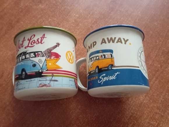 Set de 2 cani emailate Volkswagen noi - Camp Away  si Get lost