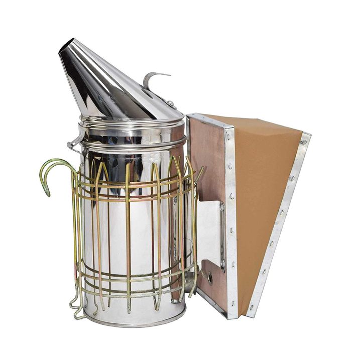 Пушилка за пчели с телешка кожа и неръждаема стомана, мед пчели