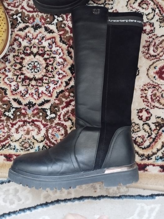 Женский сапоги кожаный