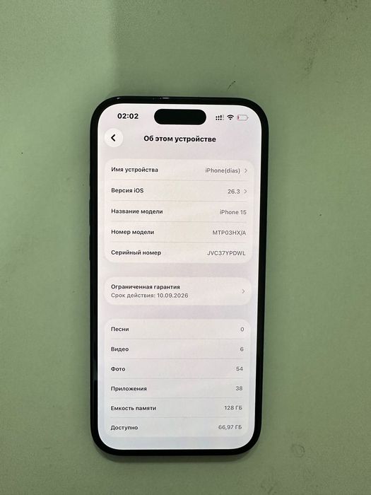 Iphone 15 128гб акум 92