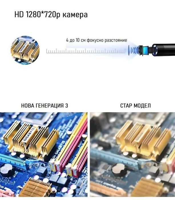 Ендоскоп камера Inskam Y102 USB HD 8mm | HARD | 720P | IP67 | Android