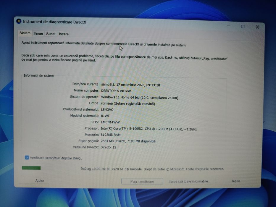 Laptop Lenovo 15,6 inch/ i3-1005G1/8gb RAM/ ssd 128 GB /