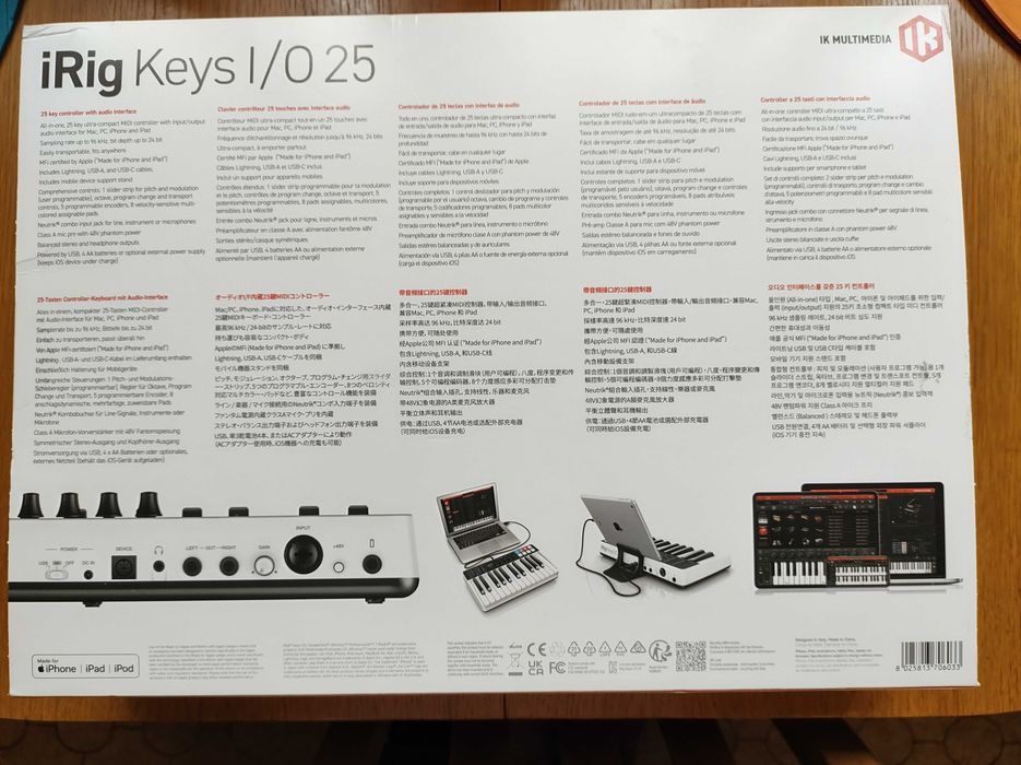 IK Multimedia iRig Keys I/O 25