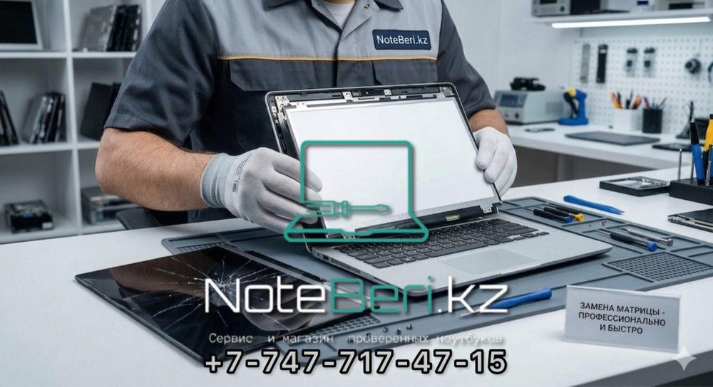 Замена матрицы (экрана) ноутбука в Астане | Профессиональный ремонт