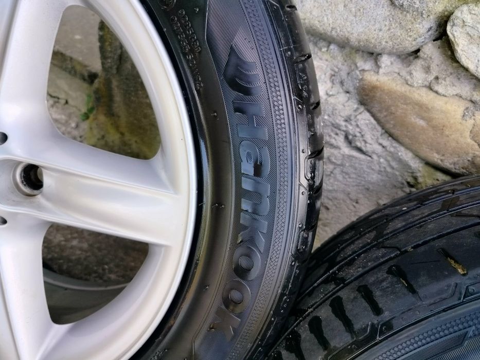 Vând jante BMW E46 R16 cu anvelope vara Hankook