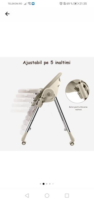 Scaun de masă bebelusi, impecabil