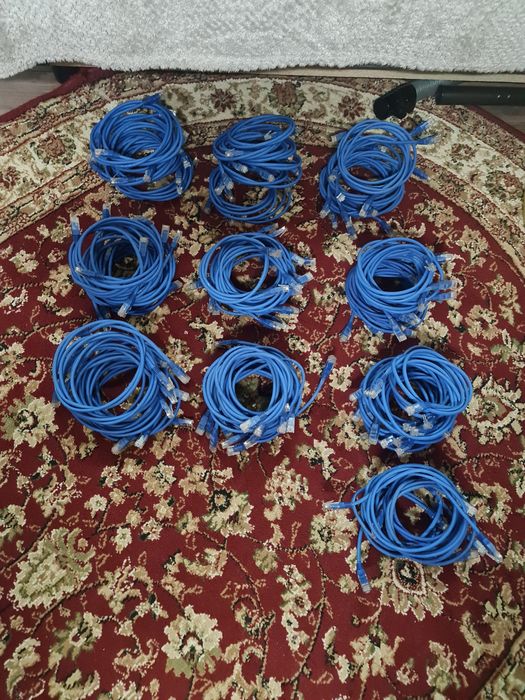 Патч корд rg45 utp. Б/у. 100шт.