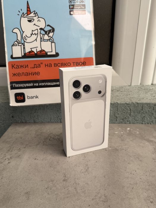 НОВ iPhone 17 Pro / SILVER *256Gb*ЛИЗИНГ TBI APPLE Айфон 17 про син