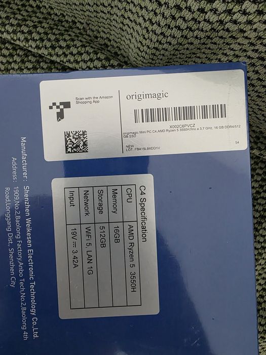 Mini PC THOMSON W3, Ryzen 7 260, 32GB, 1TB, radeon 780M