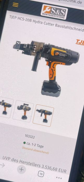 Tjep HC Hydra Cutter 20 cm masina taiat fier beton