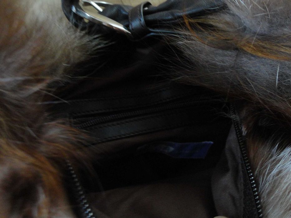 geanta Bizar Fashion (Just Cavalli) din blana si piele naturala