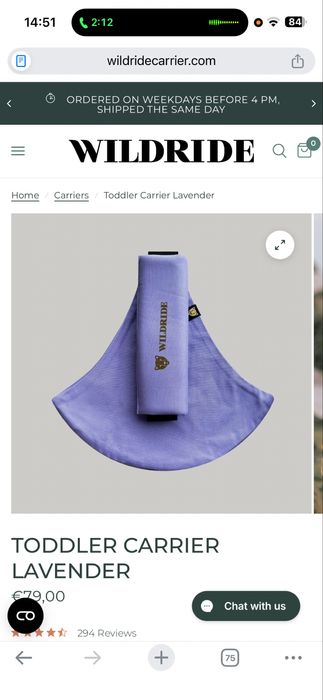 Wildride раница за носене на дете