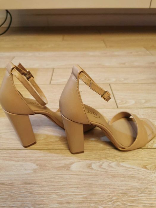 Sandale Aldo, din piele, bej, marimea 35