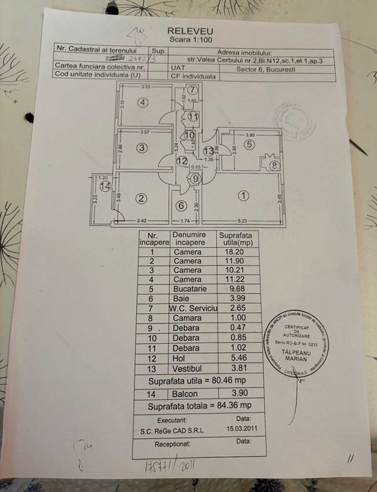 DIRECT PROPRIETAR-Apartament 4 Camere-Militari Gorjului-Valea Cerbului