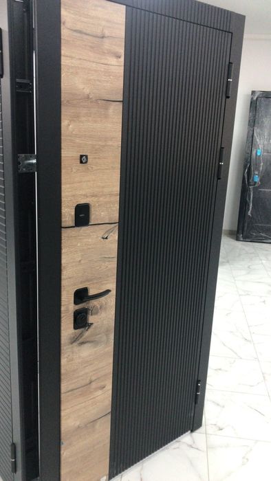 Двери входные с зеркалом