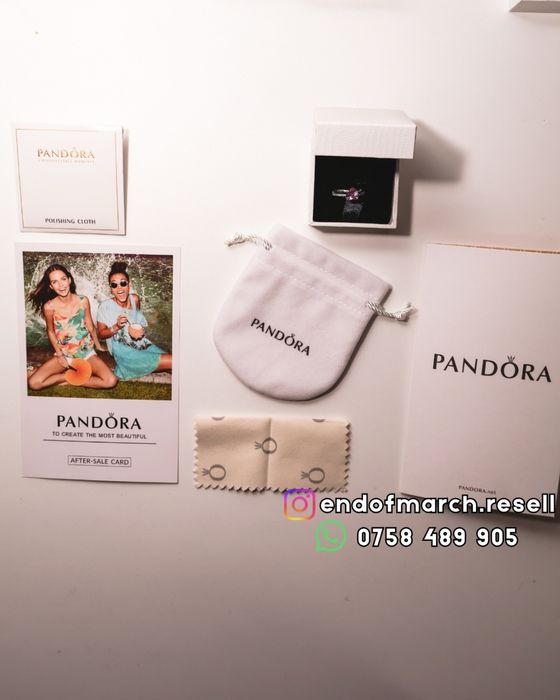 Inel Pandora Sparkling Elevated Heart (inima roz)