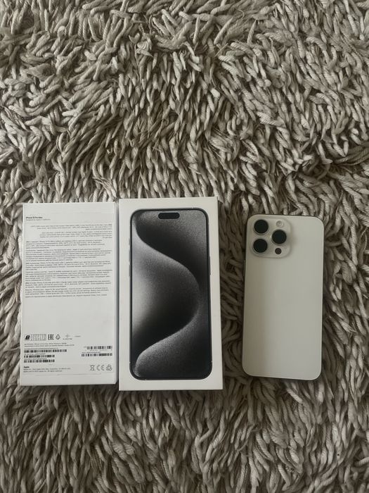 IPhone 15pro Max, White titanium,256GB