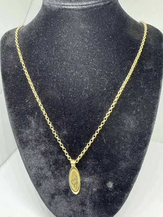 златен дамски синджир с висулка богородичка 5.42гр 14к 585