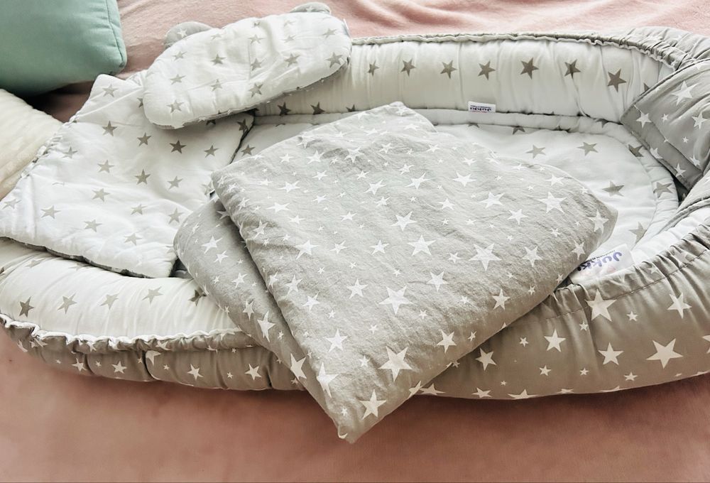 Бебешко гнездо  Grey Stars Комплект от 5 части Comfort