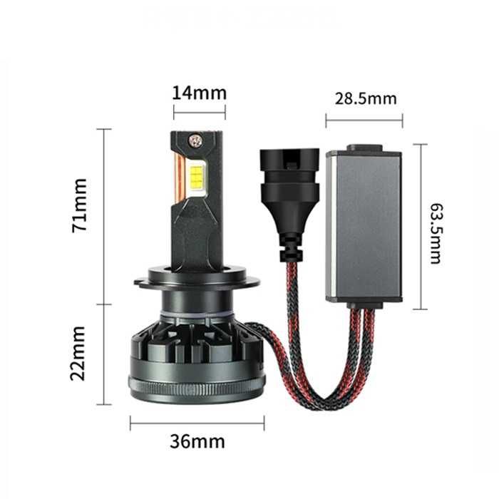 Диодни крушки R50 - H7 - 12V/24V с вградена охлаждаща система